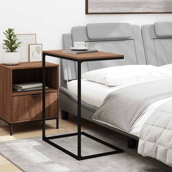 vidaXL Sidebord svart 55x35x66 cm konstruert tre