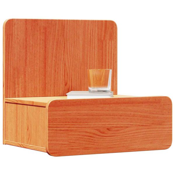 vidaXL Nattbord 2 pcs Vokset Brun 44 x 32,5 x 40 cm Heltre furu