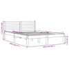 vidaXL Sengeramme uten madrass voksbrun 140x190 cm heltre furu