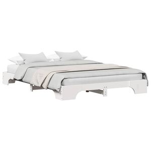 vidaXL Sengestamme Hvit 140 x 200 cm Massiv furu