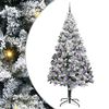 vidaXL Kunstig juletre med 300 LED Hvit 240 cm PVC og St&aring;l og Plast