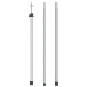 vidaXL Teleskopiske presenningstenger 102-260 cm aluminium