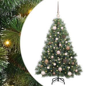 vidaXL Kunstig juletre med 150 LED med stativ gr&oslash;nn 120 cm PE og PVC