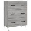 vidaXL Highboard gr&aring; sonoma 69,5x34x180 cm konstruert tre
