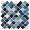 vidaXL Lanterne Flis 50 pcs Bl&aring;gr&oslash;nn 27 x 27 cm Polyuretan og PET