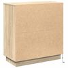 vidaXL LED sideboard Sonoma eik 71 x 34,5 x 75 cm Konstruert tre