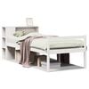 vidaXL Seng med bokhylle uten madrass hvit 75x190 cm heltre furu