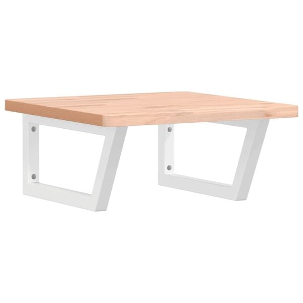 vidaXL Servanthylle veggmontert st&aring;l og heltre b&oslash;ketre