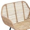 vidaXL Spisestuestol 2 pcs Naturlig 55 x 50 x 74 cm Rattan og Jern