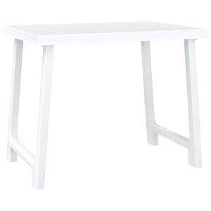 vidaXL Campingbord hvit 79x56x64 cm PP tre-utseende