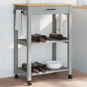 vidaXL Kj&oslash;kkenvogn MONZA 60x40x88,5 cm heltre furu