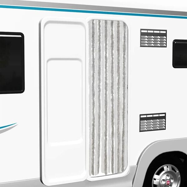 vidaXL Fluegardin lysegr&aring; og hvit 56x185 cm chenille