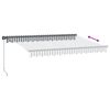 vidaXL Manuell uttrekkbar markise med LED antrasitt og hvit 350x250 cm