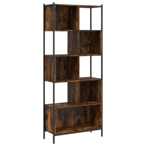 vidaXL Bokhylle r&oslash;kt eik 72x28x172 cm konstruert tre