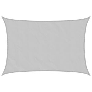 vidaXL Solseil lysegr&aring; 3x4 m 100% polyester oxford