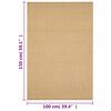 vidaXL Teppe naturlig sisal 100x150 cm