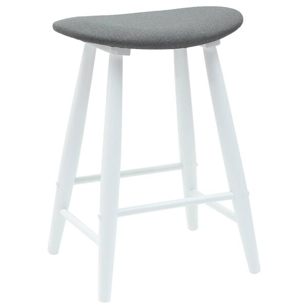 vidaXL Spisestoler 2 pcs Hvit 46 x 37 x 63 cm Solid Gummitre