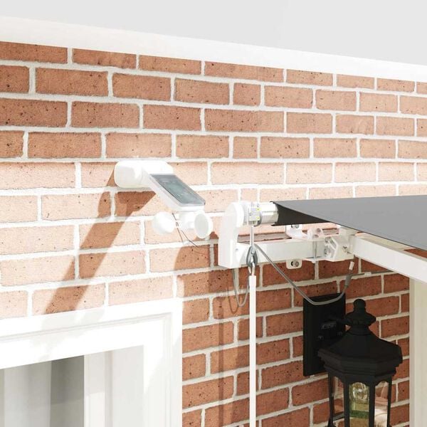 vidaXL Markiseramme med LED -stripelys Hvit 350 x 250 cm Aluminium