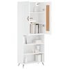 vidaXL Highboard hvit 69,5x34x180 cm konstruert tre