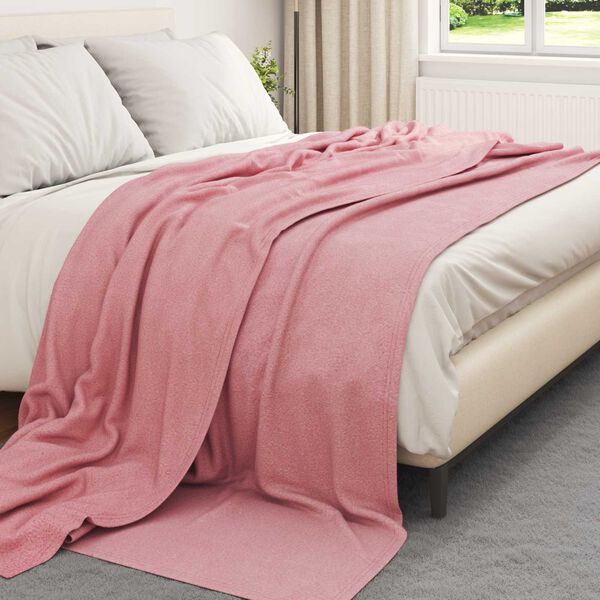 vidaXL Kastteppe Rosa 240 x 220 cm Fleece