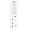 vidaXL Highboard hvit 34,5x34x180 cm konstruert tre