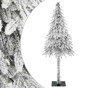 vidaXL Kunstig juletre Hvit 86 x 86 x 210 cm Polyetylen og Metall