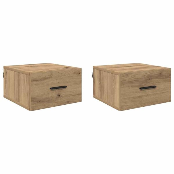 vidaXL Nattbordskap 2 pcs artisan eik 35 x 35 x 20 cm Konstruert tre