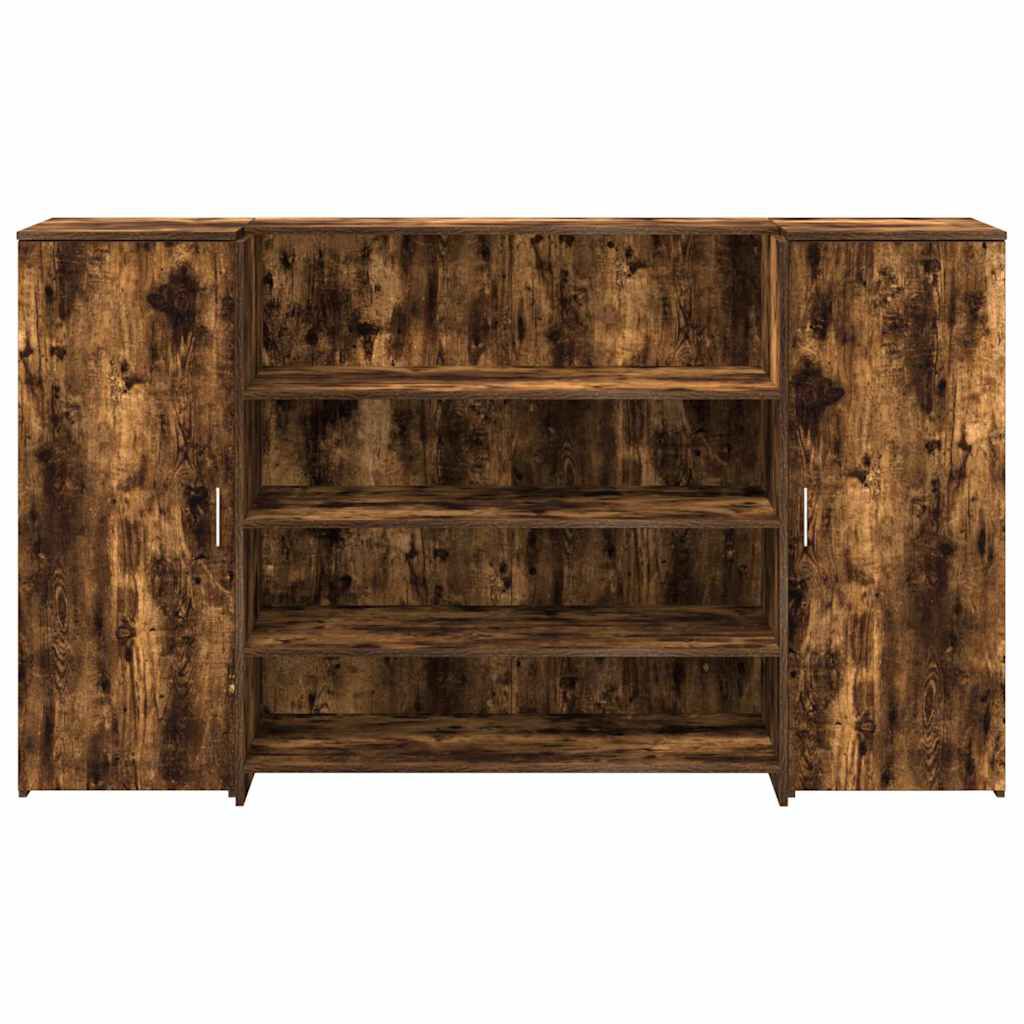 vidaXL Resepsjonspult røkt eik 180x50x103,5 cm konstruert tre