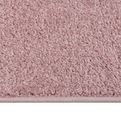vidaXL Teppe med kort luv 160x230 cm rosa