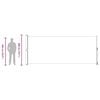 vidaXL Uttrekkbar sidemarkise 200x500 cm kremhvit