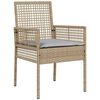 vidaXL Hage Spisegruppe 3 pcs Beige Poly rattan