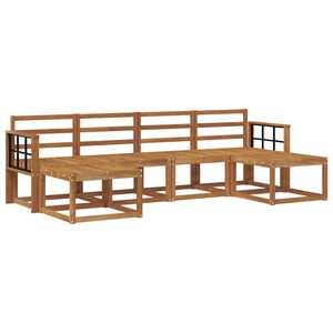 vidaXL Utend&oslash;rs sofa-sett 6 pcs Naturlig Konstruert tre