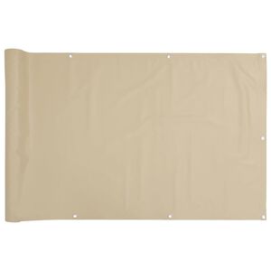vidaXL Balkongskjerm beige 75x300 cm oxfordstoff