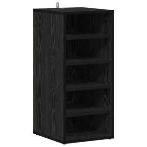 vidaXL Sko Skap 32 x 35 x 70 cm Konstruert tre Svart eik