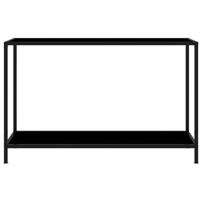 vidaXL Konsollbord svart 120x35x75 cm herdet glass