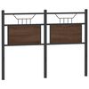 vidaXL Utskiftbar sengegavl brun eik 120 cm konstruert tre og st&aring;l