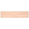 vidaXL Vegghylle 220x50x(2-6) cm ubehandlet heltre eik