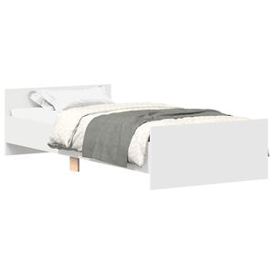 vidaXL Sengeramme hvit 90x200 cm konstruert tre