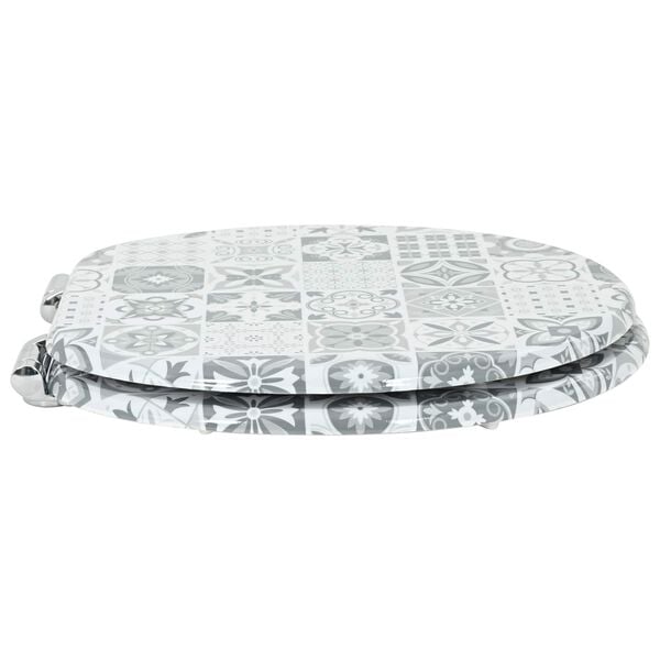 vidaXL Toalettsete 2 pcs Bl&aring; og hvit porselen 44 x 38 cm MDF-plater