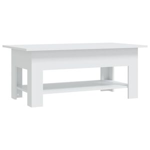 vidaXL Salongbord hvit 102x55x42 cm konstruert tre