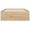 vidaXL Sengeramme med skuffer sonoma eik 100x200 cm konstruert tre