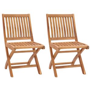 vidaXL Klappstoler 2 stk. heltre teak