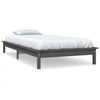 vidaXL Sengeramme gr&aring; 90x190 cm heltre furu Single