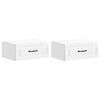 vidaXL Vegghengt Nattbord 2 pcs H&oslash;gglans hvit 49 x 34,5 x 20 cm