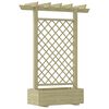 vidaXL Hagepergola med blomsterkasse 162x56x204 cm tre