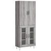 vidaXL Highboard gr&aring; sonoma 69,5x34x180 cm konstruert tre