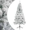 vidaXL Kunstig juletre 120 cm PVC og st&aring;l Gr&oslash;nn og hvit