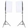 vidaXL Fotostudiosett med lyssett, bakgrunn og reflektor