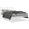 vidaXL Sengeramme i metall med hodegavl hvit 120x190 cm