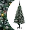 vidaXL Kunstig juletre med 150 LED gr&oslash;nn 150 cm PVC og St&aring;l og Plast